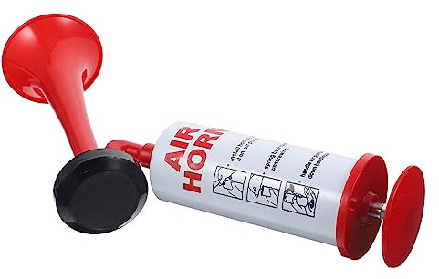 TOYANDONA Handgepumpte Lufthupe Sporthupe Rot Handhupe Airhorn Fanshop Stadion Krachmacher Fußball Party Feier