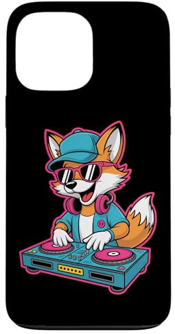 Renard Cool Dj Avec Casque Lunettes Coque pour iPhone 13 Pro Max