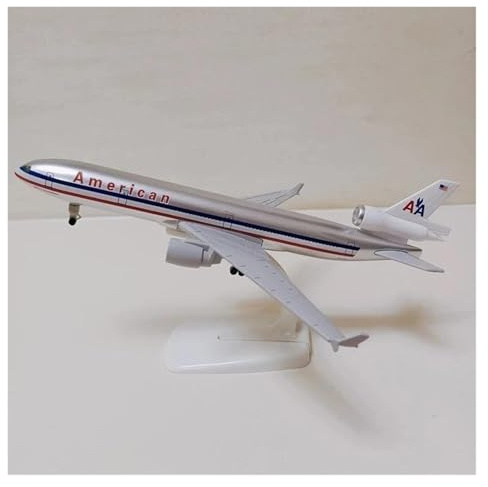 Display Scale Aircraft 20cm for Air USA AA MD-11 Plane Diecast Alloy Metal Miniature Scale Airplane Model Holiday Party Gift Suitable for Gift Giving