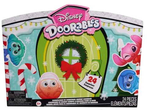 Calendrier de l'Avent Disney Doorables, 24 pièces, calendrier de compte à rebours avec jouets surprises, à partir de 5 ans