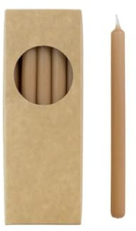 20er Pack Stabkerzen H:17,5 cm Ø:1,2 cm div. Farben Brenndauer 3 Stunden Kerzen Advent Weihnachten, Farbe:Karamell