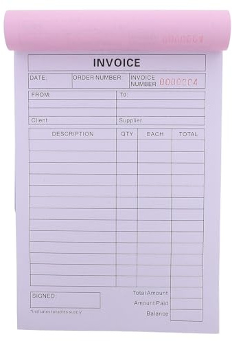 Alipis Carnet De Factures Pour Comptabilité Bloc De Factures Pour Petites Entreprises Carnet De Commandes Commerciales Pour Petites Entreprises