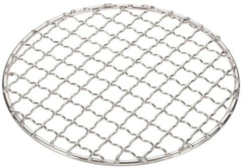 QUARKZMAN Griglie in Acciaio Inossidabile, Griglia Tonda da 15 Cm per BBQ, Rete per Cottura al Vapore, Resistente al Forno E Lavastoviglie, per Cottura Grigliatura Arrostimento Argento