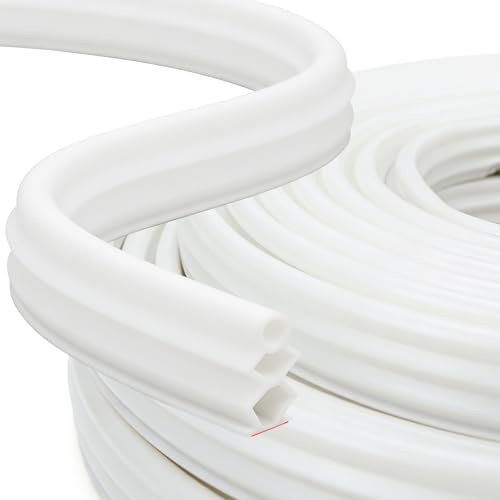PWGHWG 7M Gummi Türdichtung Selbstklebend Tür Dichtungsband Door Seal Tür Fenster Dichtung Flexibel Gummidichtung Wasserdicht Türdichtungen 10mm × 18mm (Weiß)