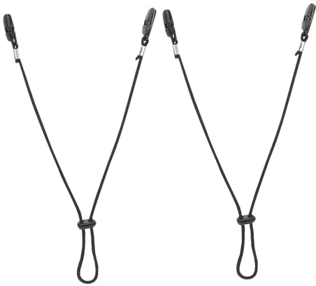 BESPORTBLE Pinzas para Correa de Sombrero a Prueba de Viento Clip Ajustable Negro 2 Piezas para Fijar Sombreros en Actividades al Aire Libre Retenedor Resistente para Correa de Barbilla