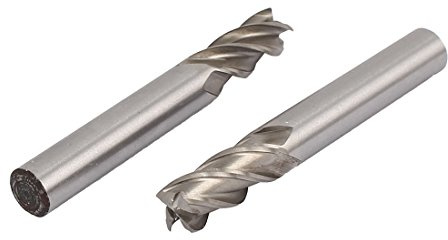 sourcing map 2 Stk 9,5mm Schneiden Dmr. 4 Spiralfräser Zylinderschaft | Schaftfräser Bit DE, HSS-AL