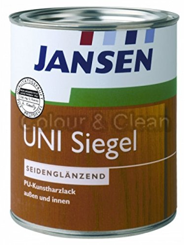 0,75L Jansen UNI Siegel Treppen- und Möbellack farblos Lack Holzlack