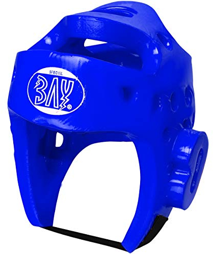 BAY® KLS Kopfschutz Kopfschützer Headguard Kampfsport, Kickboxen, Taekwondo, Taek Kwon Do, TKD, blau, Größe XL