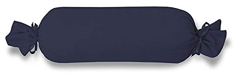 ESTELLA Kissenbezug Feinjersey | Saphir | 15x40 cm Nackenrolle | bügelfreie & trocknerfeste Qualität | Rundumgummi | 100% Baumwolle