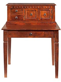 Massivmoebel24.de Kolonialstil Schreibtisch Akazie massiv Holz Oxford #507