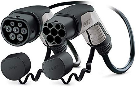 Phoenix Contact Super deutsch EV Ladekabel TYP 2 (Mennekes) | 32 A | 1 Phase | Länge 5 M | 7,4 kW + inklusive kompakte Tasche