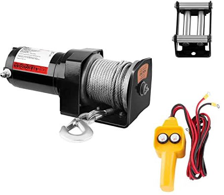 MSW PROPULLATOR 2000-C Elektrische Seilwinde 12V 907 kg / 2000 lbs Permanentmagnetmotor 15 m Seillänge Elektrischer Seilzug Offroad Seilwinde Auto