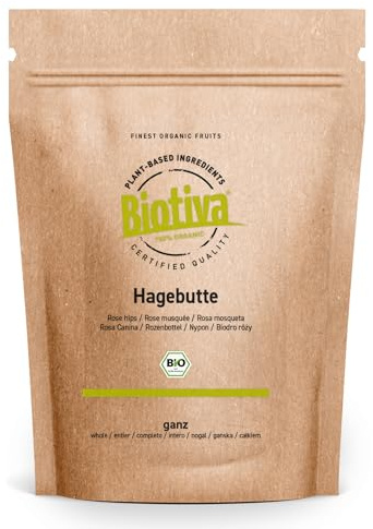 Rosa canina intera biologica 1 kg - raccolta UE - Rosa Canina - imbottigliato e controllato in Germania (DE-ÖKO-005)