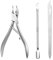 Burmirox Pince coupe-ongles professionnelle professionnelle en acier inoxydable, pour ongles épais avec champignons, incrustations