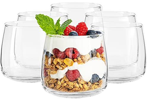 TREND FOR HOME Juego de Vasos para Postres 475 ml 6 Copas Gin Tonic Vasos de Whisky Vasos Agua Cristal Vasos Cocktail Vasos Vidrio Vasos de Postre Tumbler Vasos para Helados Vasos Vino | Emma
