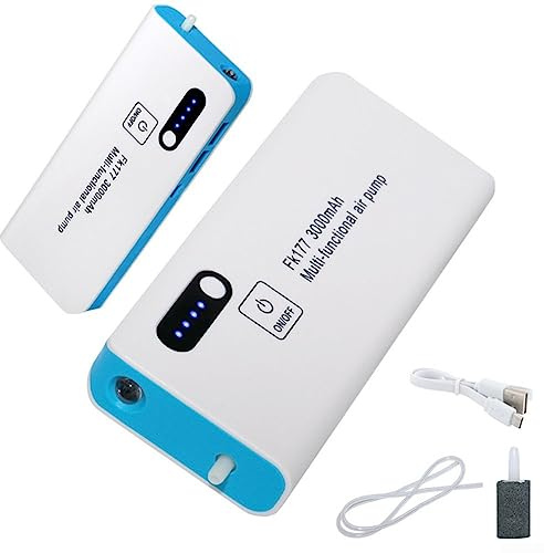14 x 6 x 2,2 cm Sauerstoffpumpe, Sauerstoffpumpe zum Angeln, per USB wiederaufladbar, Sauerstoffpumpe, Auto-Oxygenator für Outdoor-Angeln