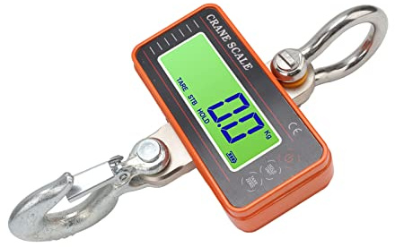Digitale Kranwaage, 1500 Kg, 3000 Lb, Elektronische Industrie-Kranwaage, Hängewaage, Robust, mit Fernbedienung, LED-Anzeige, Orange