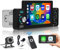 Hikity Autoradio 1 Din Carplay mit Bildschirm Android Auto Radio mit Bluetooth Freisprecheinrichtung 5 Zoll Touch Display Autoradio mit FM/EQ SWC Type-C/AUX/USB+Rückfahrkamera