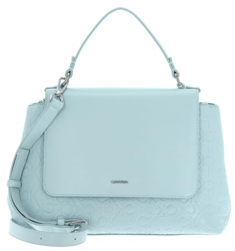 Calvin Klein Shopper Schultertasche CK Must Tote Mono Sheer Blue hellblau