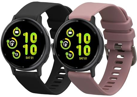 kwmobile Bracelet compatible avec Garmin vivoactive 5 / active 5 bracelet - 2x bracelet de rechange en silicone pour fitness tracker