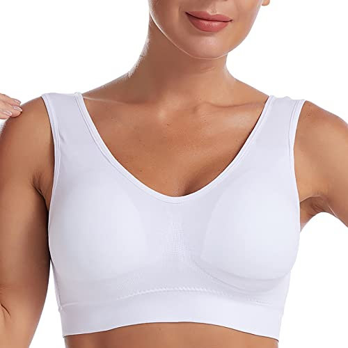 AMDOLE Tagesangebote Sale Komfort BH Ohne Buegel BH Mit Kreuztraegern Hinten BH Damen Mit Buegel Orange Kompressions BH Nach Schulter Op BH Damen Ohne Buegel Gepolstert Stuetz Geradehalter BH