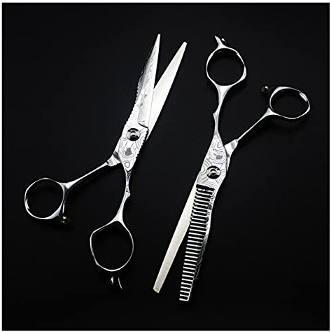 TFYSFSHN 6-Zoll-Haarschneideschere, Haarschneideschere, Effilierschere, Make-up-Haarschneideschere, Friseurschere, Haarschneideschere (Farbe: Set) (Set B)