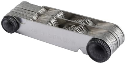 GroveEss Stainless Steel Thread Screw Pitch,60 and 55 Degree Screw Thread Gauge Tool,Metric Imperial Screw Pitch Measuring Set Cutting Gauge(52pc)