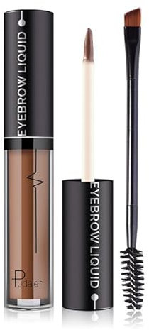 KARLOR Gel per sopracciglia con spazzola a doppia testa, colore sopracciglia, mascara, gel per sopracciglia, tinta unita, asciugatura rapida, impermeabile, durevole (04# marrone scuro)