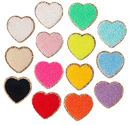KONTONTY 14stücke Teiliges Selbstklebende Herz-patches Für Kleidung Verschönern Sie Ihre Outfits Mit Strapazierfähigen Dekorativen Flicken Bunten Farben Für Jeans Taschen Und Mehr