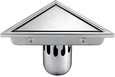 Scarico a pavimentoScarico a pavimento,Protezioni for scarichi,Scarico a pavimento antiodore SUS304 Acciaio inossidabile Scarico a pavimento for bagno triangolare con coperchio rimovibile, Scarico for
