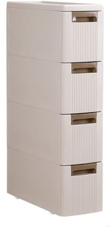 KhUkhu 18 cm breiter Küchenspalten-Aufbewahrungsschrank, Kunststoffschubladentyp, Badezimmer-Aufbewahrungsschrank, Lücken-Badezimmer-Finishing-Schrank,18 * 45 * 80.5cm