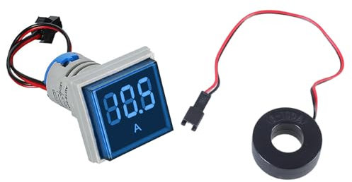 Amperometro digitale AC100A Misuratore di Corrente Testa Quadrata Schermo Retroilluminato a LED 0-100A Rilevatore di Corrente Monitora 22mm Testa Quadrata