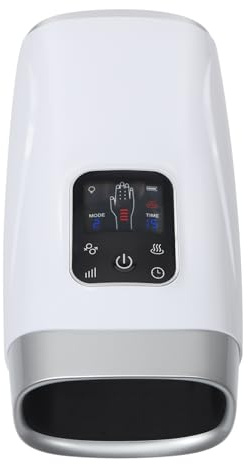 Handmassagegerät, 8W Elektrische Handmassagegeräte mit 2 Modi und 4 Intensitäten, Einstellbare Temperatur und Zeit, für Handschmerzen, Steifheit