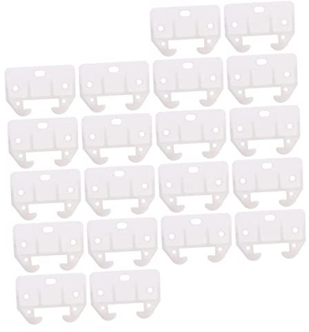 Guides de Tiroir en Plastique Blanc, Lot de 20 pour Rails