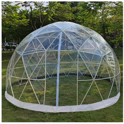 Geodätischer Kuppelschutz für 5-7 Personen, Camping, transparentes Outdoor-Zelt für Hinterhof, Baldachin, Pavillon, Sichtschutz Haus Zimmer, 3,6 m