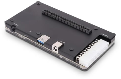 Zunate Dock de Carte Graphique Externe, Egpu Enclosure USB4.0 ATX 24pin PCIe Ajustement pour Thunderbolt 4 Dock de Carte Graphique Egpu Compatible avec PCIe X4 Thunderbolt 3/4