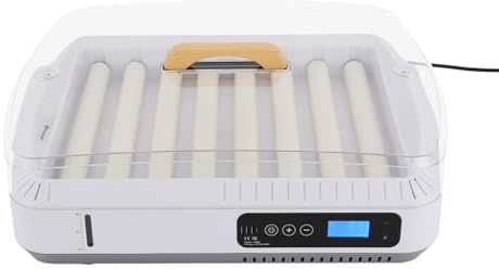 Inkubator Vollautomatisch für 35 Eier, Automatischer Brutautomat Temperatur 30-39.5°C, Brutmaschine Geflügel, Automatische Drehung Brutgerät, Elektrische Brutkasten mit Bildschirm für Hühnchen, Ente