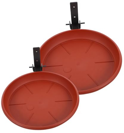 FRCOLOR Abnehmbarer Vogelfutterständer mit Robustem Eisen und Abs Material 2-lagiges Vogelbad zum Aufhängen für Garten und Außenbereich für Papageien und Vögel