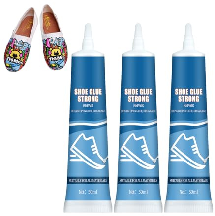 Colle ultra-résistante pour la réparation des semelles de chaussures - Adhésif super puissant - Colle multi-usages pour chaussures, qualité professionnelle, imperméable et flexible (3 pièces)