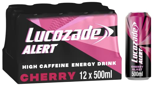 Lucozade Alert Energy Drink Cherry Blast 500ml (Pack of 12)