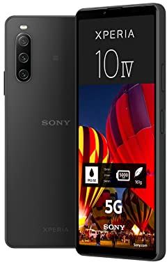 Sony Xperia 10 IV (5G Smartphone, 6 Zoll, OLED-Display , Dreifach-Kamera, 3,5-mm-Audioanschluss, 5.000mAh Akku, Dual SIM hybrid) 24+6 Monate Garantie [Amazon Exklusiv] Schwarz, XQCC54C0B.YD
