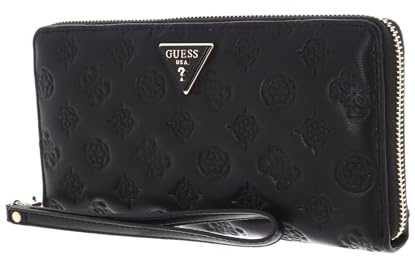 GUESS Damen LA Femme SLG Cheque Wallet, Schwarz