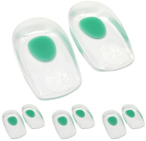 Armstrong Amerika Kids Heel Cups - 3 Pairs Gel Heel Cushions for Heel Pain Relief. Gel Heel Pads Plantar Fasciitis Inserts for Achilles Tendonitis, Heel Spurs, Severs Disease Kids 2-5, Small
