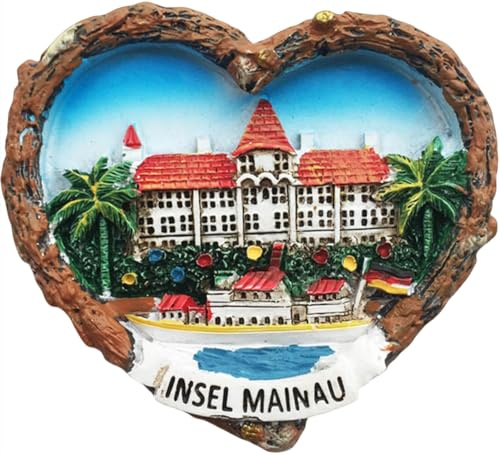 3D Mainau Insel Konstanz Deutschland Kühlschrankmagnet Souvenir Kühlschrank Deko Magnet handbemalt Handwerk
