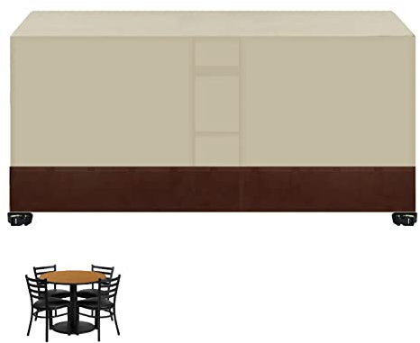 Wasserdichte quadratische Tischdecke für den Außenbereich, 152 x 104 x 74 cm, Terrassenmöbelabdeckungen für Wintergarten, rechteckig, winddicht, Sonnenschutz, atmungsaktiv und langlebig
