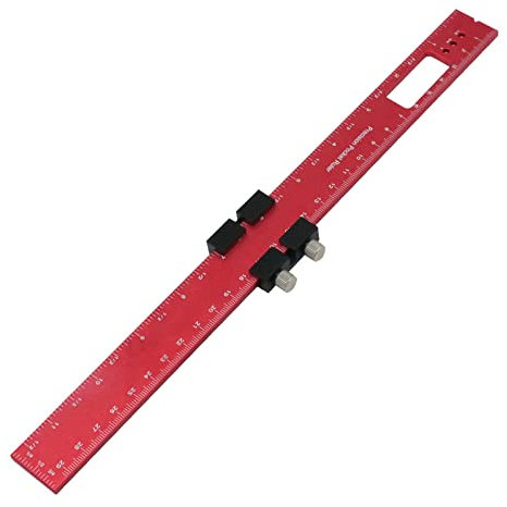 CCKUYT Lineal für die Holzbearbeitung, Präzisions-Taschenlineal, Rechenschieber aus Metall, Zoll- und metrisches T-Typ-Anreißlineal, Quadratlineal, T-Spur-Lineal