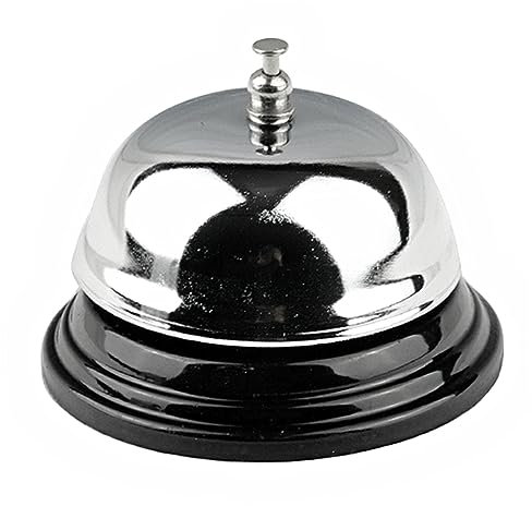 Gadpiparty Sonnette De Table Inoxydable Argentée Cloche De Service Compacte Réception Cuisine Bar Fonction Sonore Claire Utilisation Facile Base Hauteur
