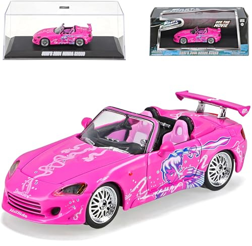Generisch Hond. S2000 Pink Suki´s Fast and the Furious 1/43 Greenlight Modell Auto mit individiuellem Wunschkennzeichen