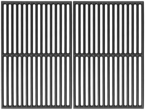 GFTIME 38 x 64,6 cm gjutjärn grillgaller för BroilKing Signet 320 340 390, grillgaller reservdel, 2 stycken