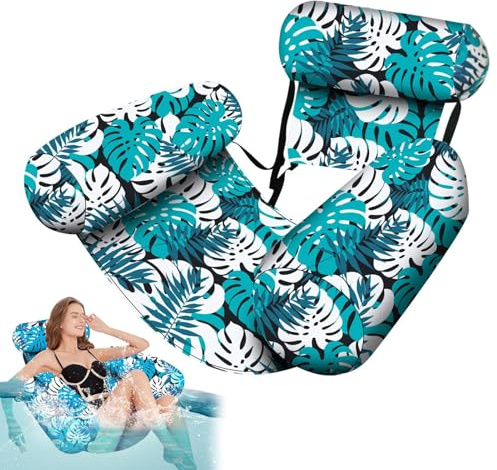 Nankoyal Schwimmreifen Erwachsene, Wasserliege Aufblasbare Pool Hängematte, Wassertragehängematte Liege Outdoor Spielzeug Für Sommer See Fluss Urlaub Strandparty Badespaß